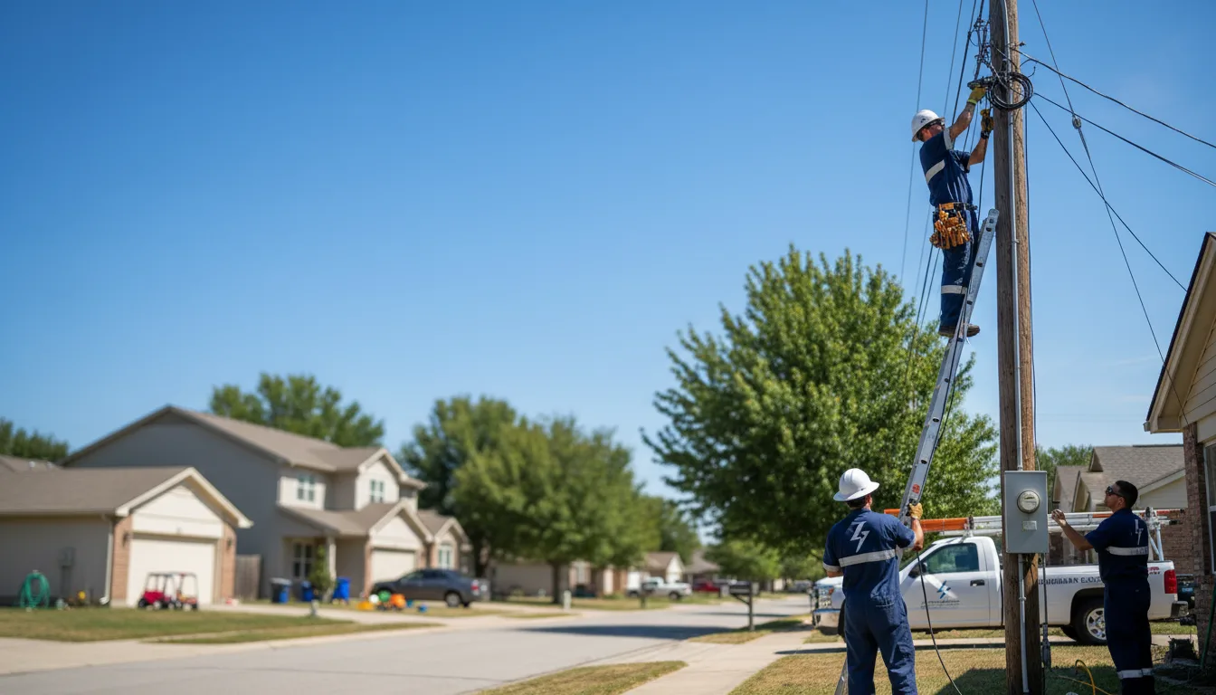 Residential electrician providing installation services in North Prairie, WI